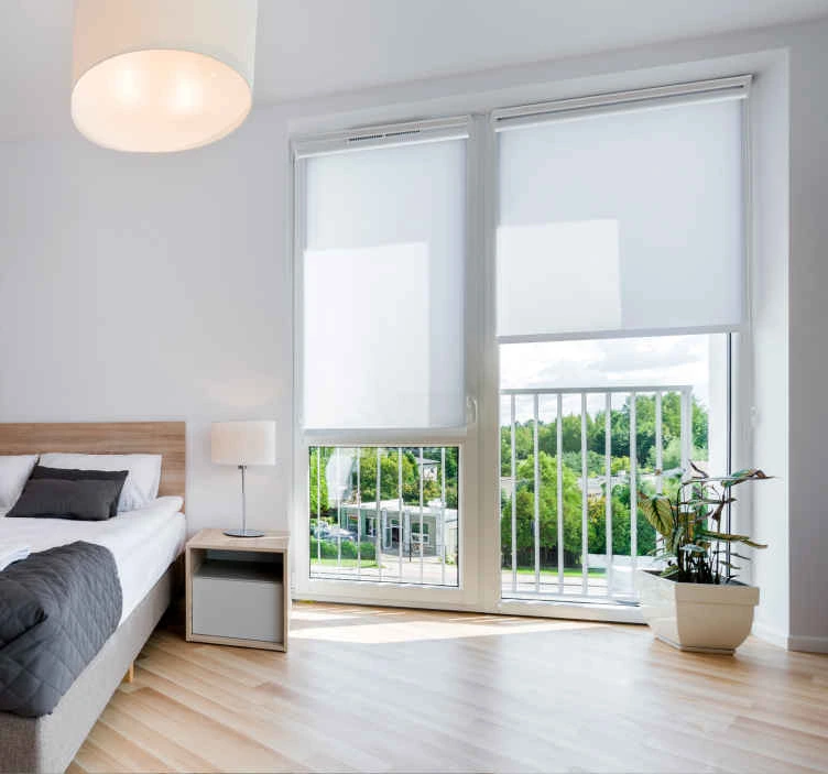 White Roller Blinds in Dubai's Home