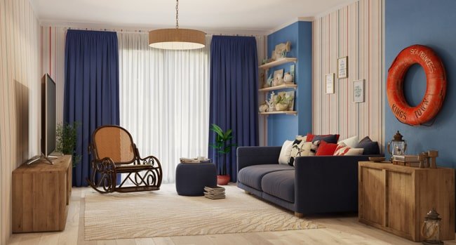 Blue Curtains Dubai