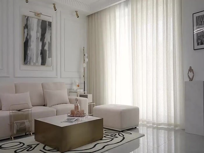 White Curtains Dubai