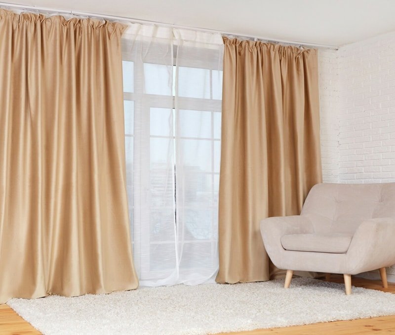 Beige Curtains Dubai