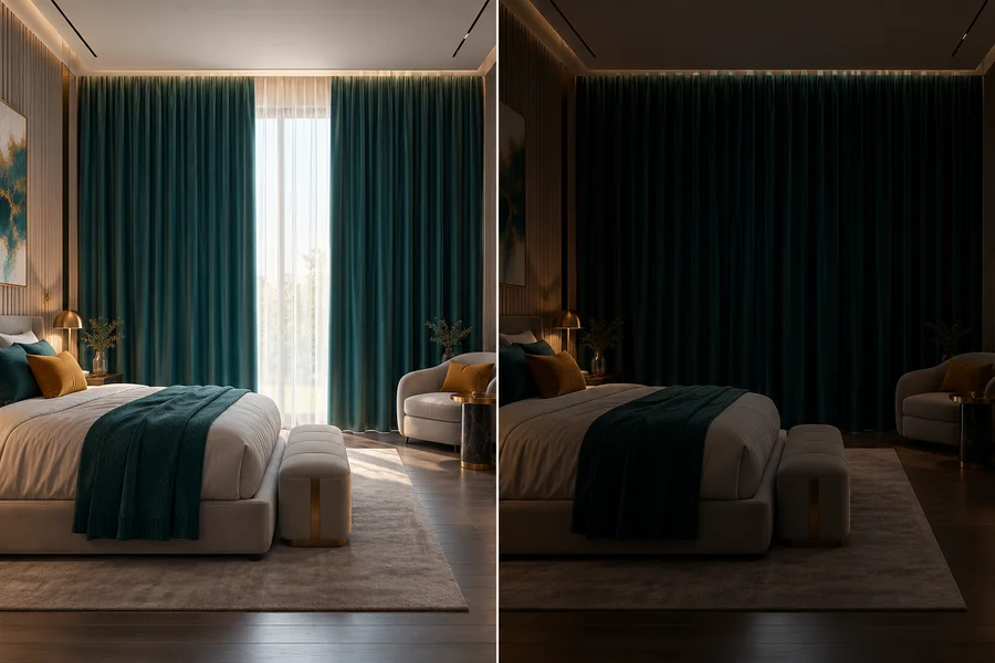 Blackout curtains