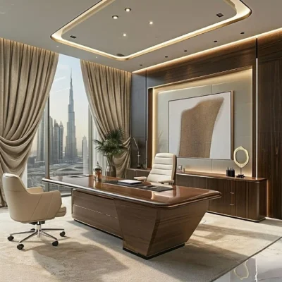 Elegant office curtains Dubai