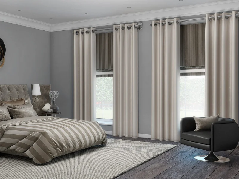 Eyelet Silk Curtains