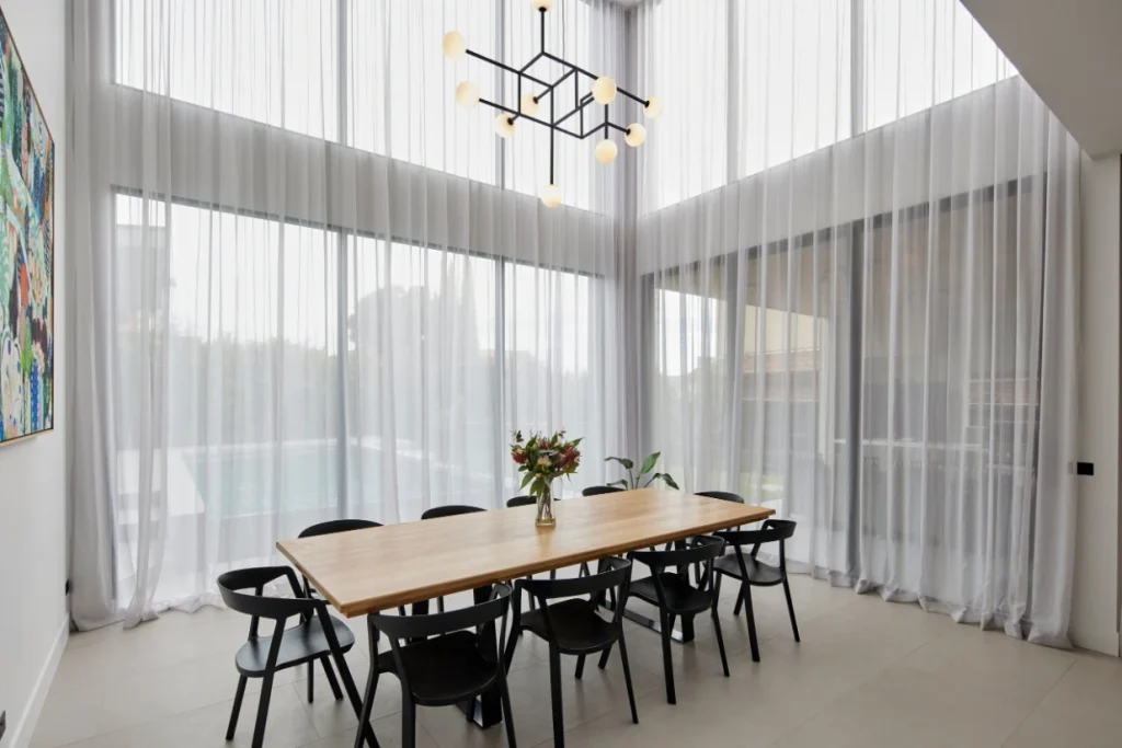 Floor to ceiling sheer curtains