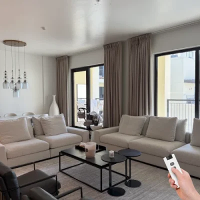 Automatic Motorized Curtains in Dubai Villa
