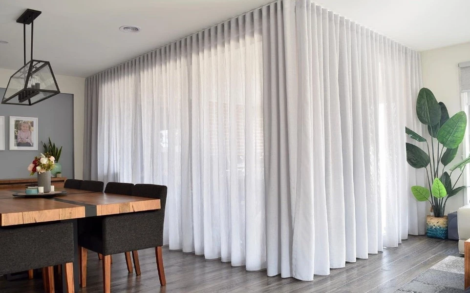 Linen Blend Sheer Curtains in dubai