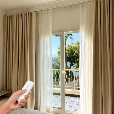 Motorized blackout curtains in Dubai By Select Blinds