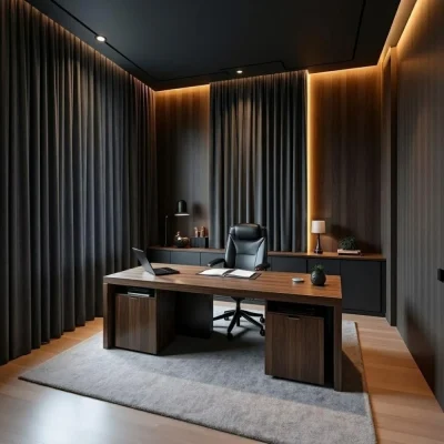Office decor Dubai curtains