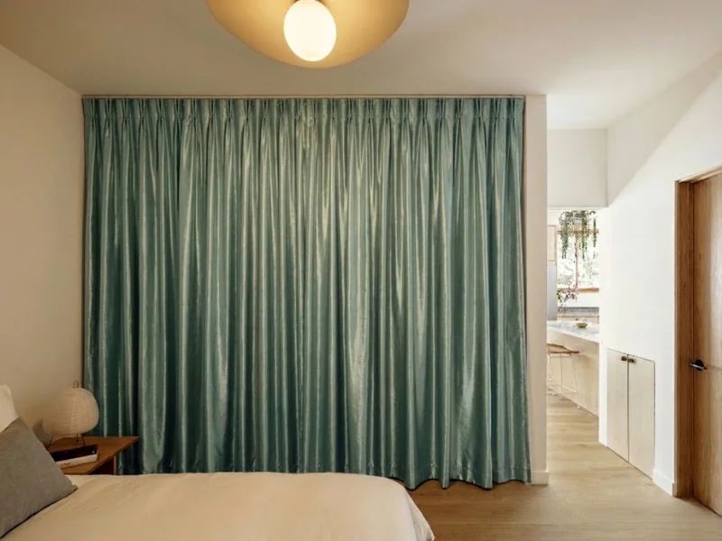 Pencil Pleat Silk Curtains