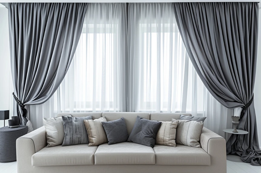 luxury blackout curtain for living room Dubai